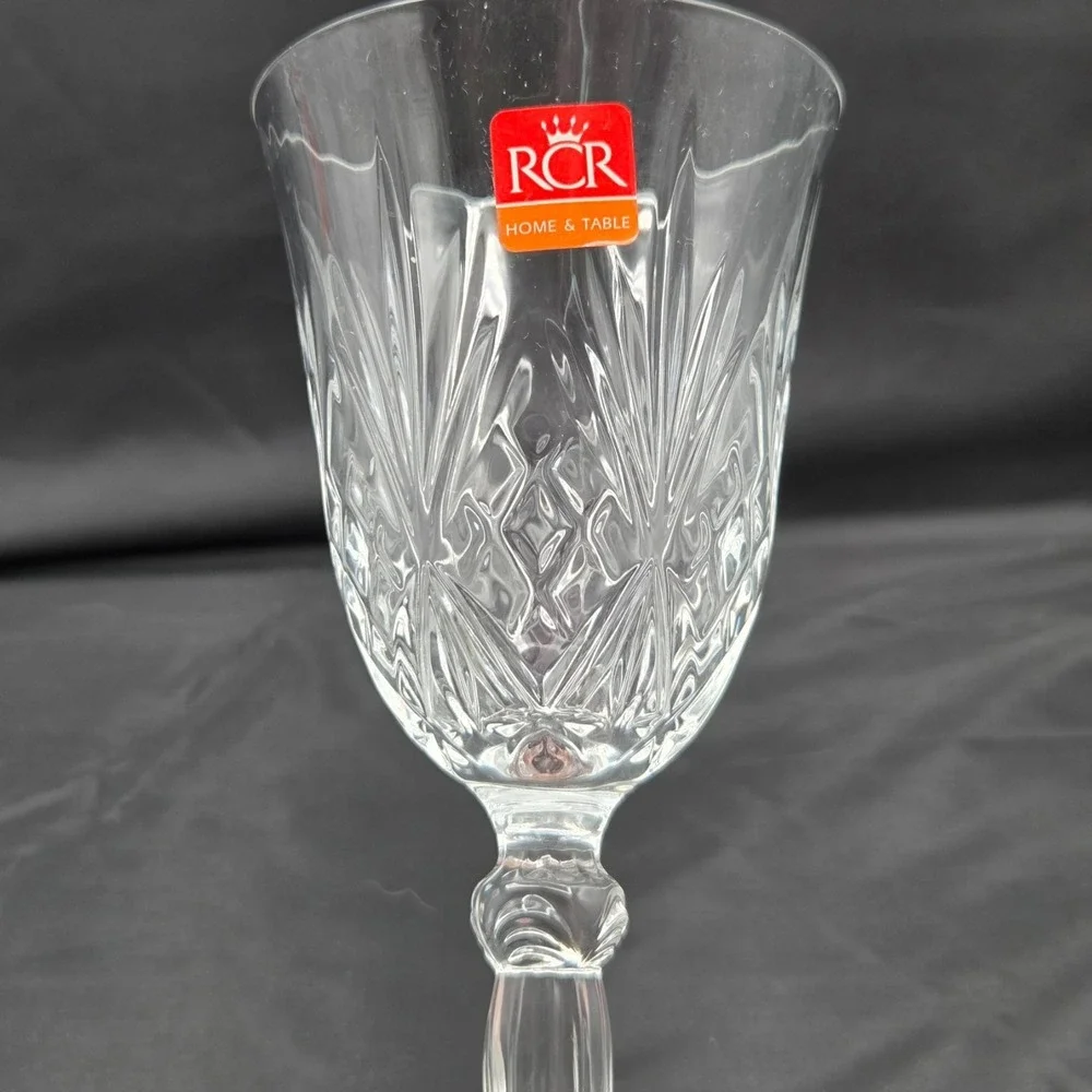 RCR Crystal Wine Glasses Goblets‎ Italy 7.5